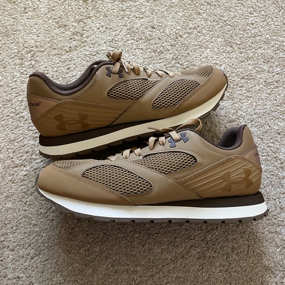 Under Armour Other - Under Armour Essential Runner Tan Athletic Shoes with Mesh Upper